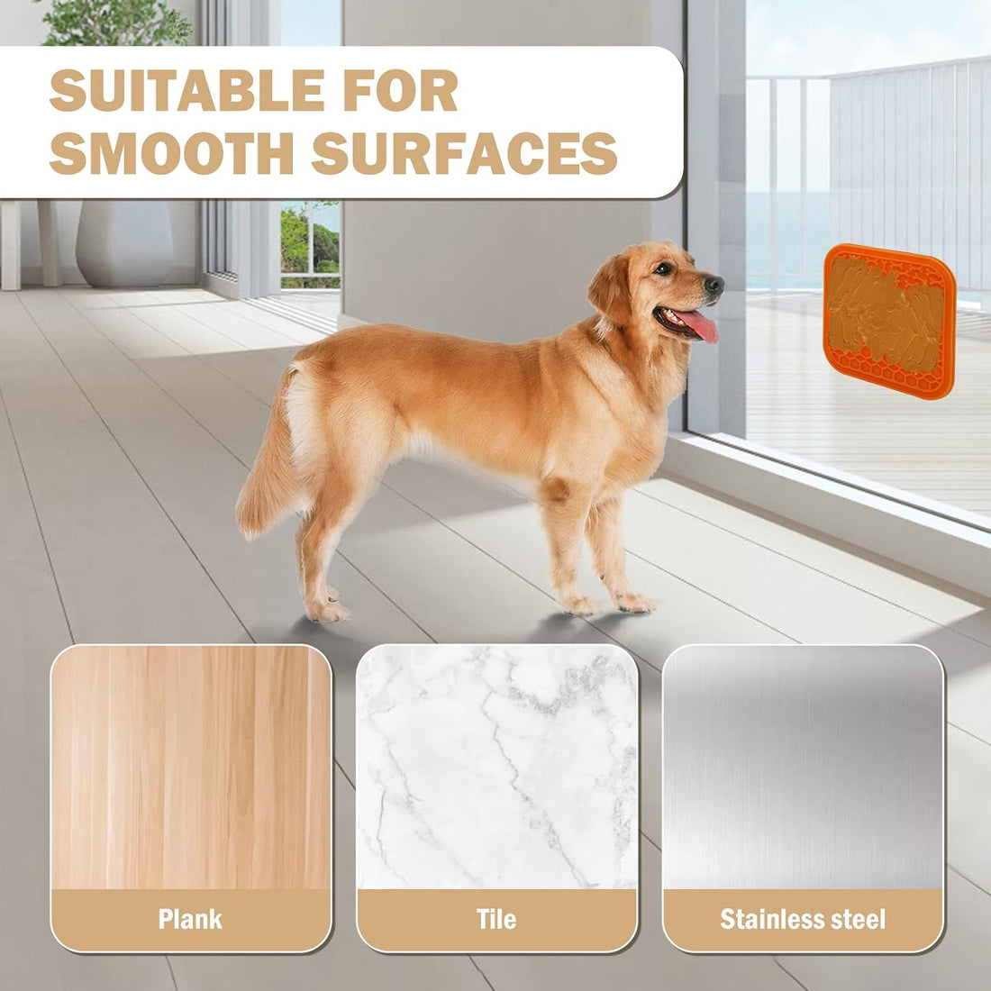 Lick Mat for Dogs - Slow Feeder Licking Mat with Suction Cups