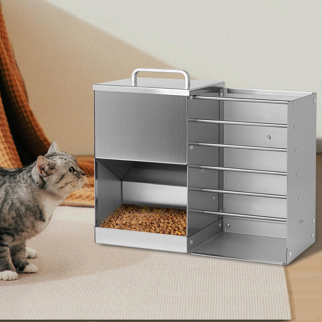 Rabbit Feeder for Cages, 2 in 1 Rabbit Hay Feeder Set