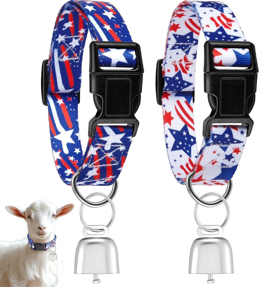 2 Pack Goat Collars with Bells