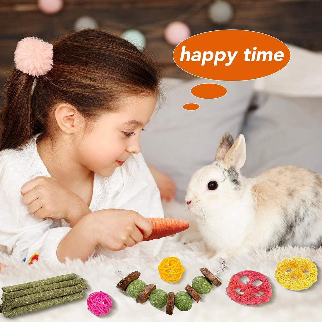 Jorewood 21 Pcs Rabbit Chew Toys for Teeth