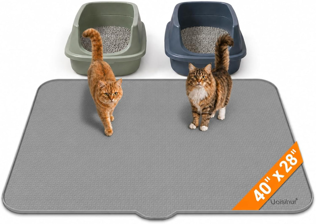 Cat Litter Mat, XL 47 x 37 in Extra Large Silicone Litter Box Mat