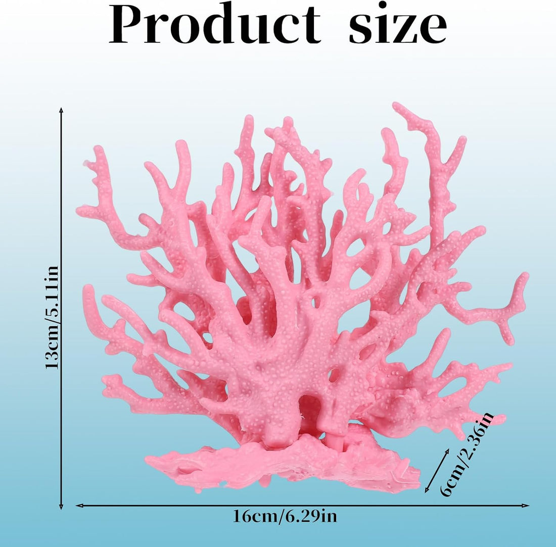 Artificial Aquarium Coral Ornament Pink Fish Tank Fake Coral Plastic