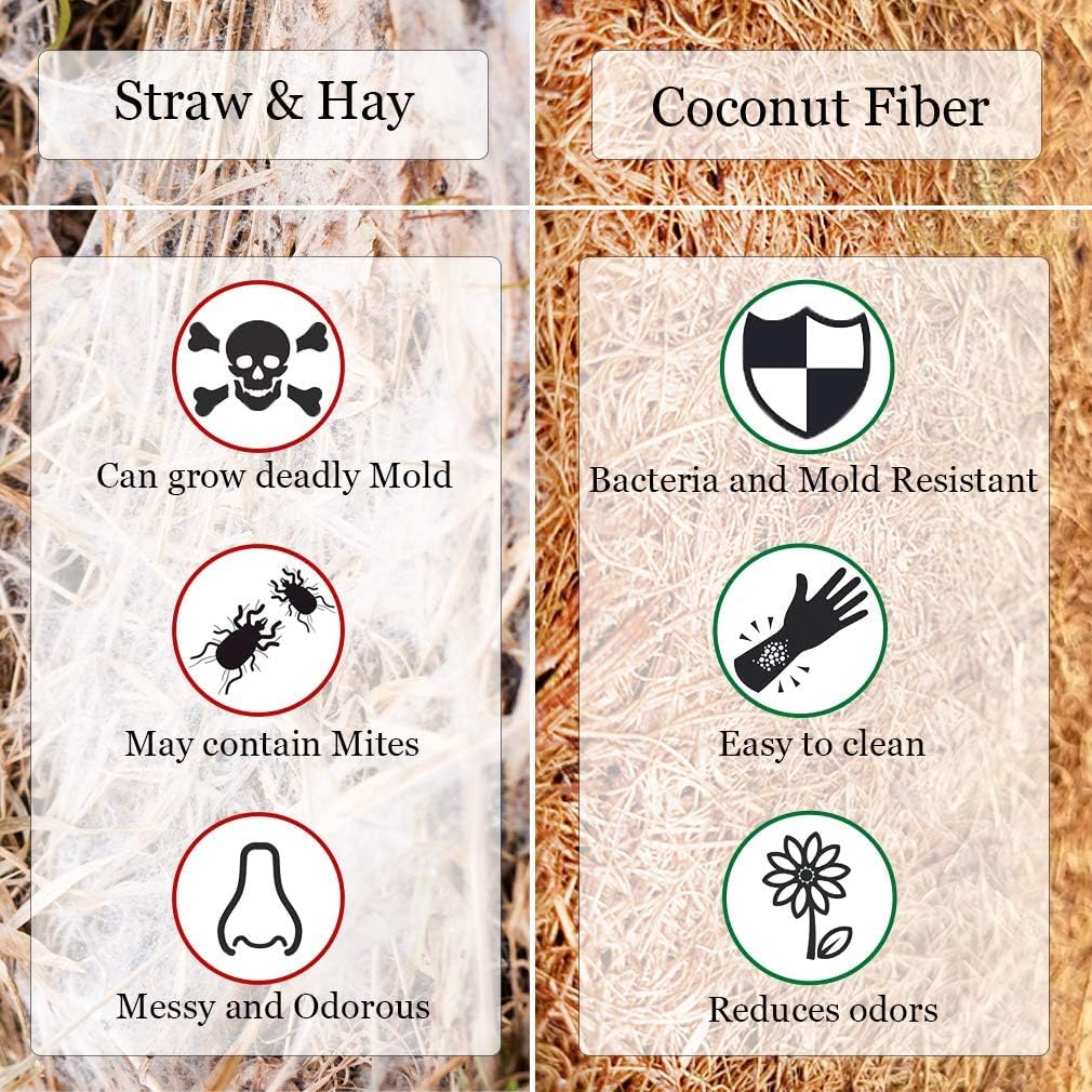 SunGrow Coco Fiber Hermit Crab & Reptile Carpet, Gecko Terrarium Liner