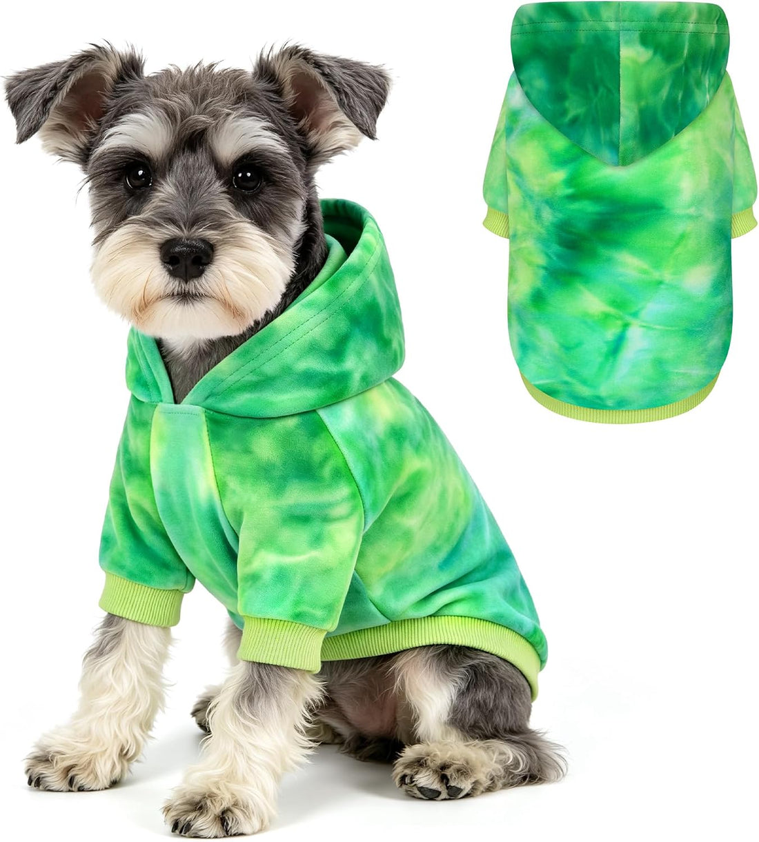 YUDODO Tie Dye Dog Hoodie, Soft Pullover Dog Sweatshirt for Small Dogs