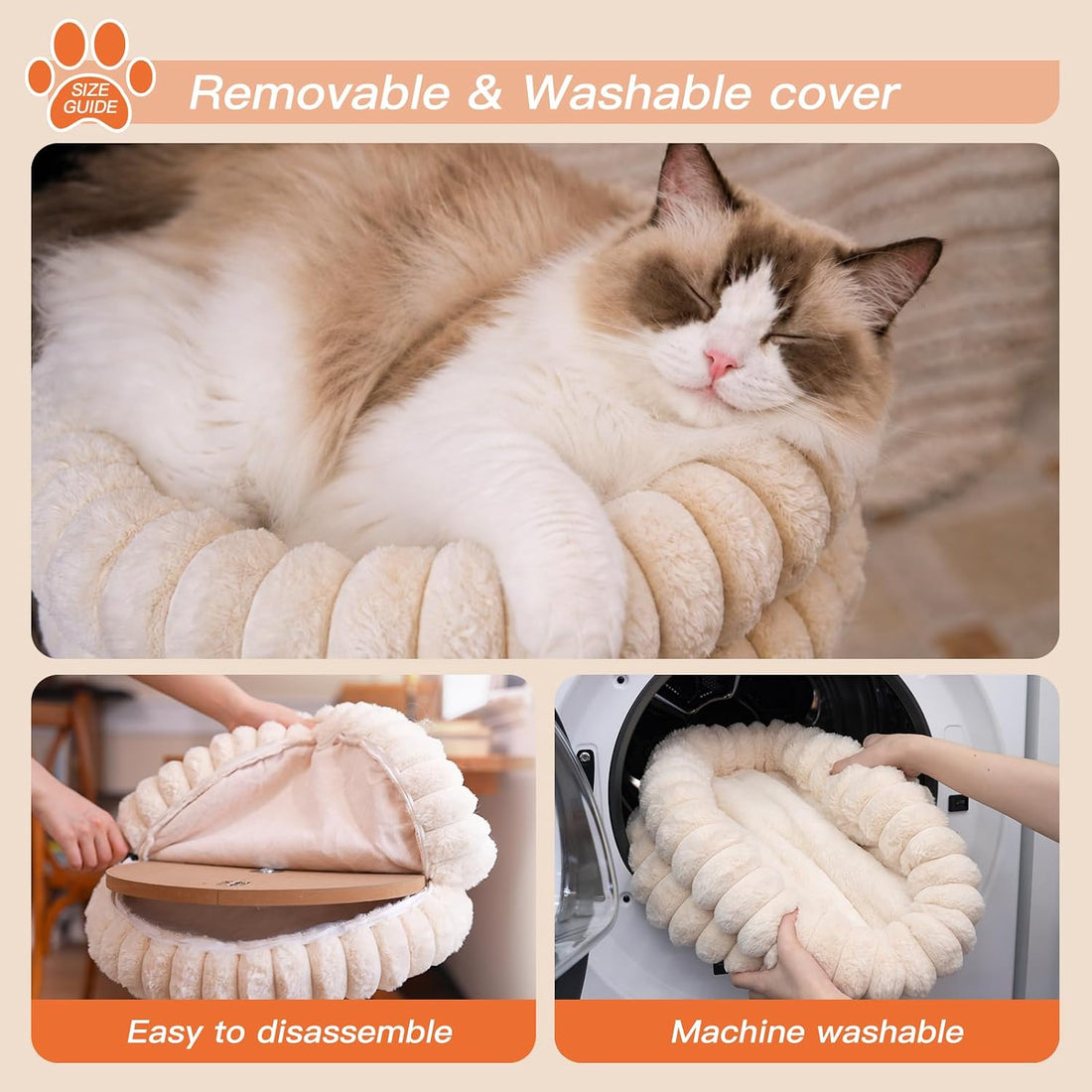 CHEERPALS Cat Scratching Post with Bed for Indoor Cats Cloud Cat Tree
