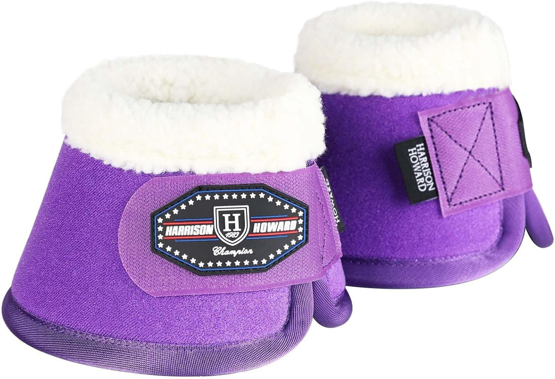 Harrison Howard Overreach Bell Boots with Fleece Trim, Neoprene Pair