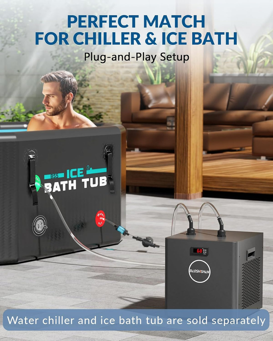 BAOSHISHAN Ice Bath Accessories Kit for Ice Bath Tub & Chiller Systems