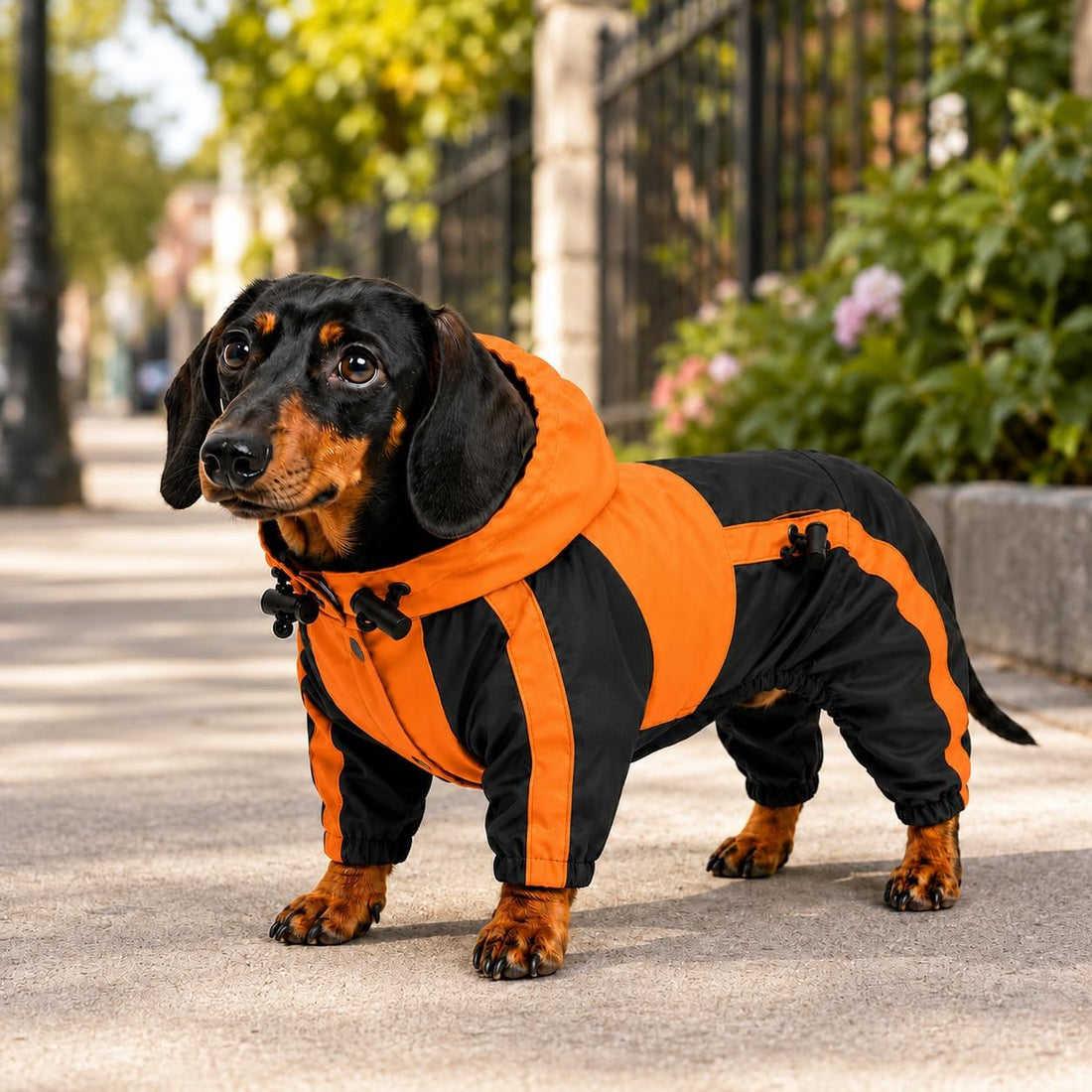 Lovelonglong Dog Hooded Raincoat
