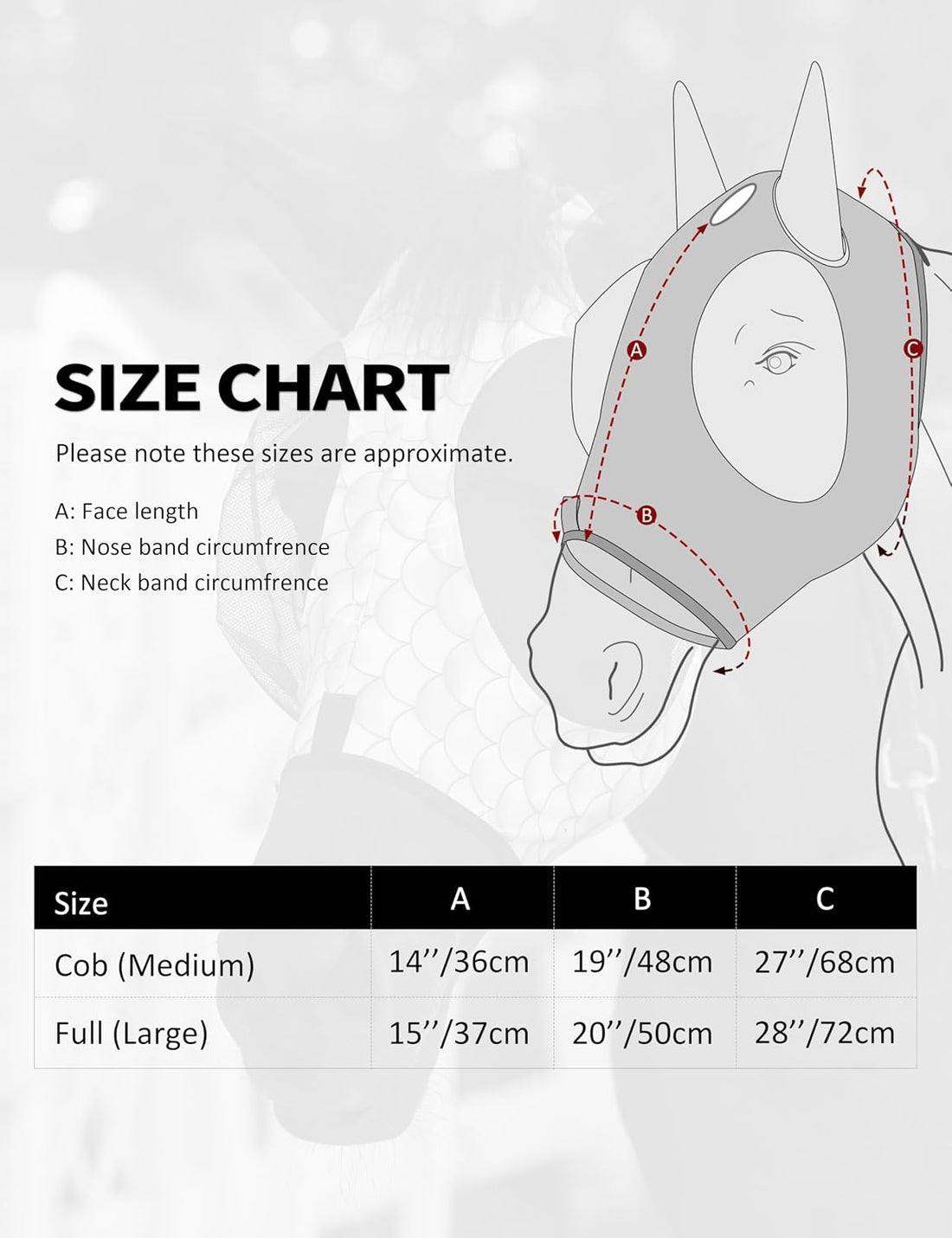 Harrison Howard Stretch Fly Mask with Forelock Opening and Patterns
