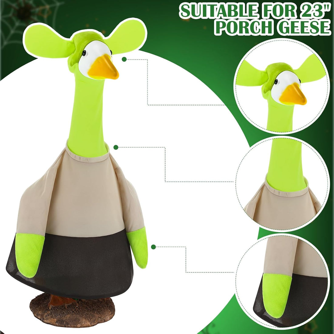 Halloween Porch Goose Outfits for 23" Statue