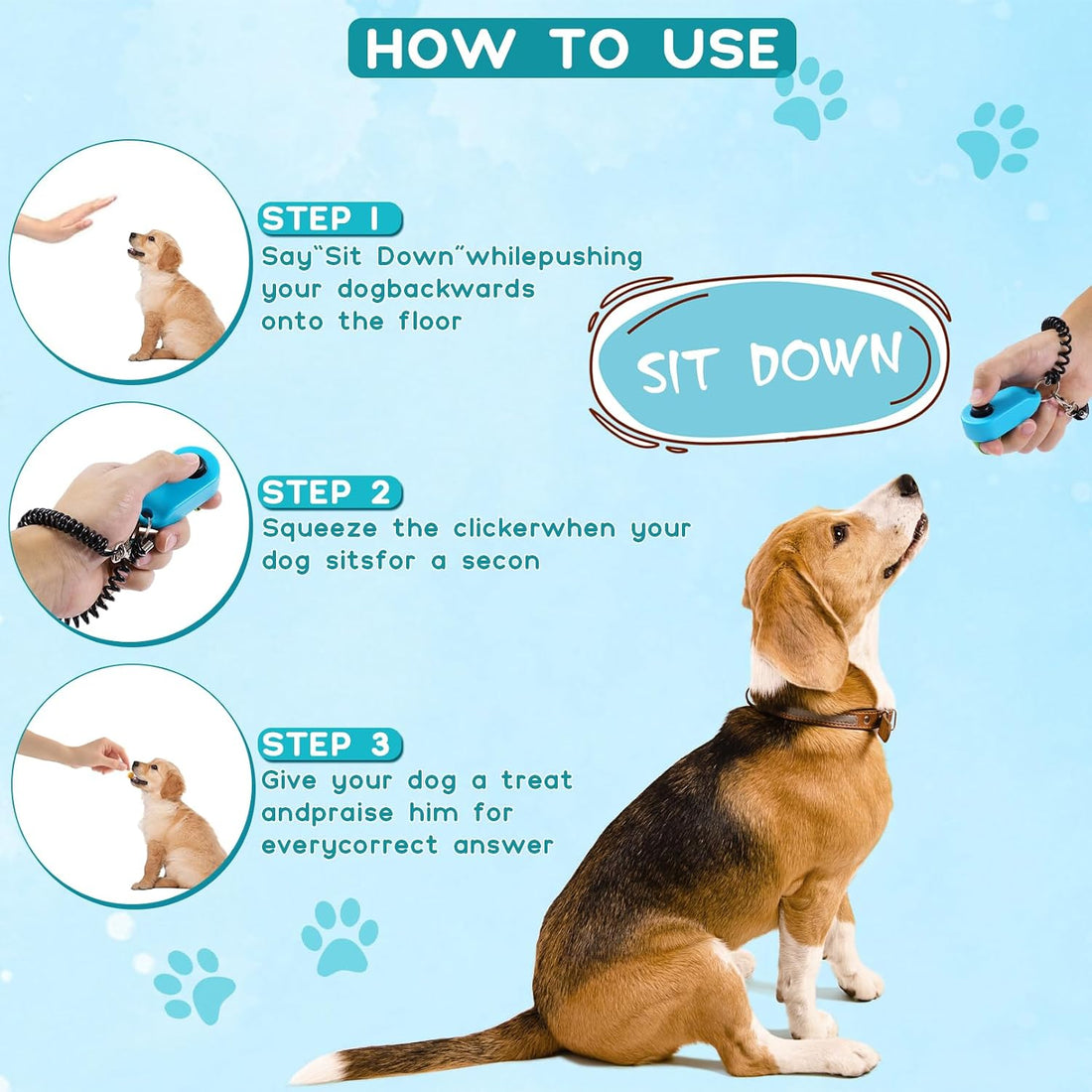Pet Clicker for Dogs/Cats/Horses/Birds or Other Animals