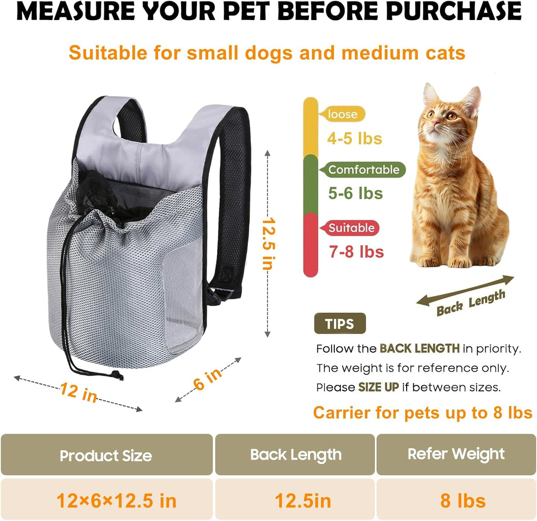 Small Dog Front Carrier Backpack,Lightweight Pet Carrier