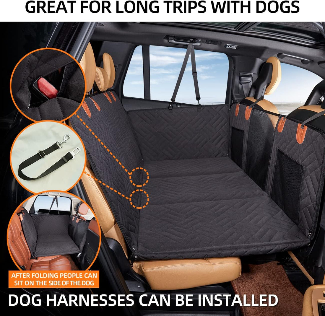 YJGF Back Seat Extender,Dog Seat Cover for Back Seat,Hard Bottom Car