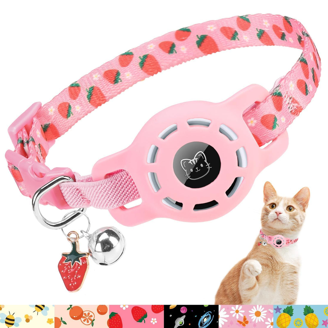 BINGPET AirTag Cat Collar with Bells