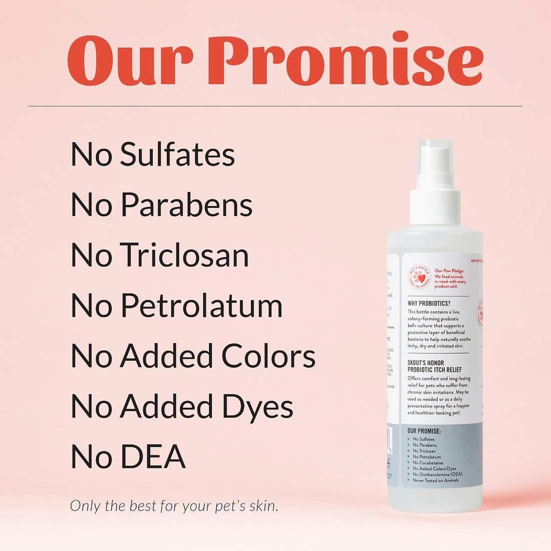 SKOUT'S HONOR Probiotic Itch Relief Spray for Dogs, 8 oz