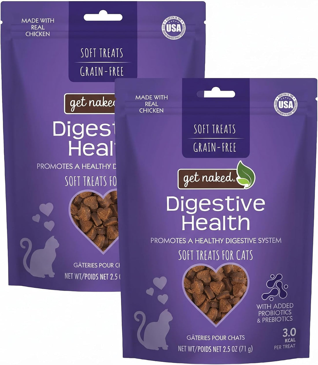 Get Naked 1 Pouch Furball Relief Soft Treats For Cats, 2.5 Oz