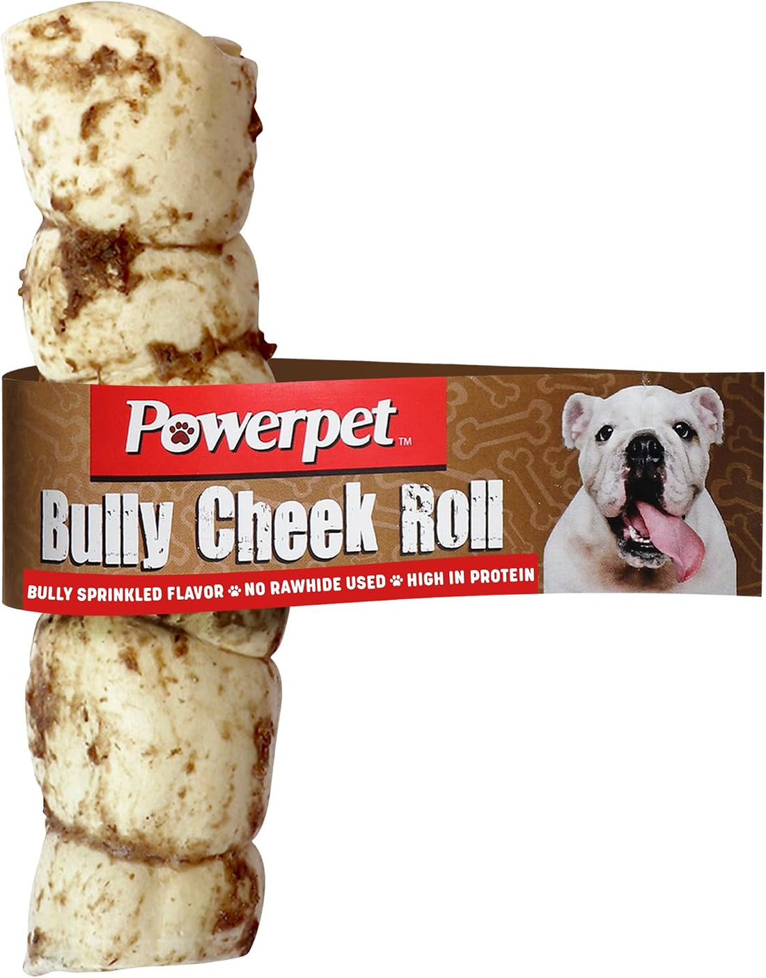Powerpet Treats Bully Beef Cheek Rolls for Dogs - Bully Sprinkled, 1pc