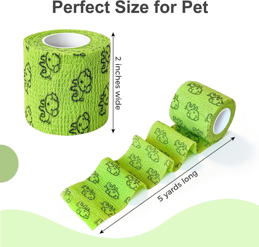 6 Rolls Quibra Vet Wrap,Self Adhesive Bandage Wrap,Stop Licking Wound