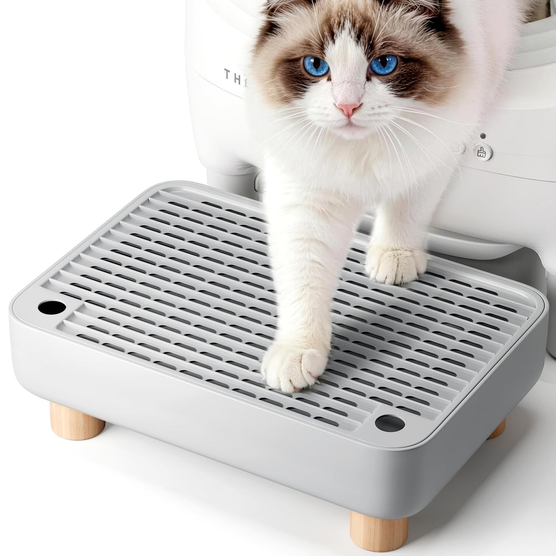 Thereye Cat Litter Box Step, Non-Slip Washable Litter Box Ramp