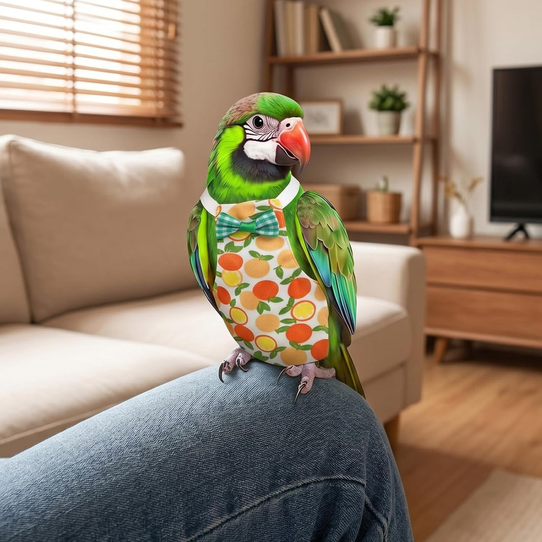 2 Pcs Bird Diaper, Cute Pet Bird Pants Parrot Nappy