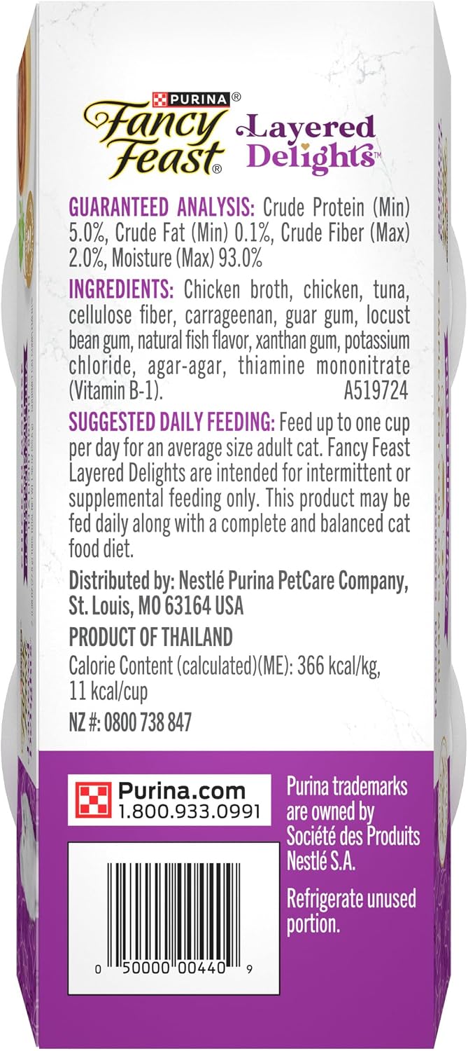 Purina Fancy Feast Layered Delights Chicken Mousse Topped with Flaked