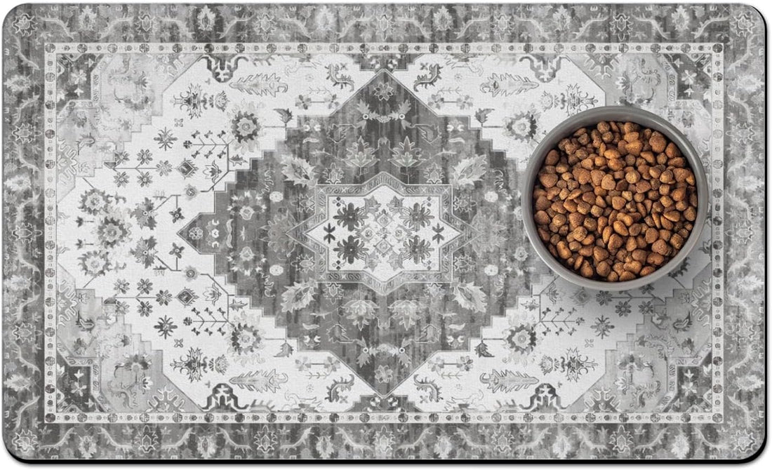 Pet Food Mats for Floor, Absorbent Dog Mat for Food and Water