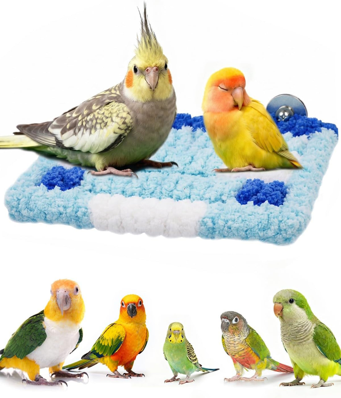 Warm Coral Fleece Bird Perch, Soft & Gentle for Sensitive Feet