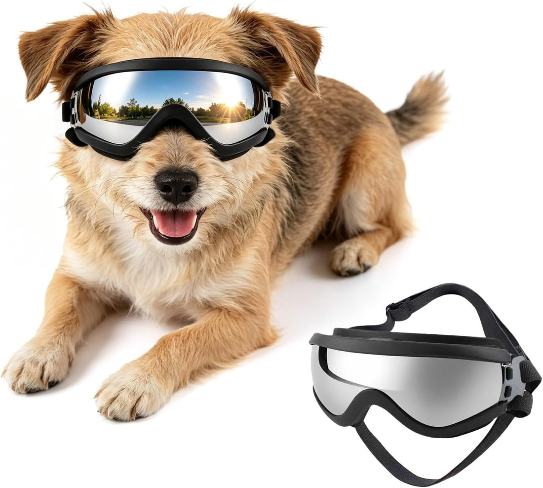 Billionchains Dog Goggles Small Breed with UV Protection Windproof