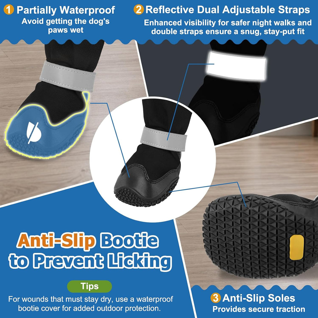 BARKLESS Rear Leg Sleeve with Paw Protector