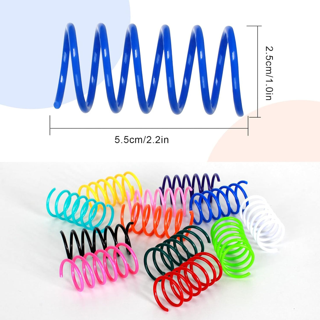 72 PCS 12 Colors Cat Spring Toys for Indoor Cats