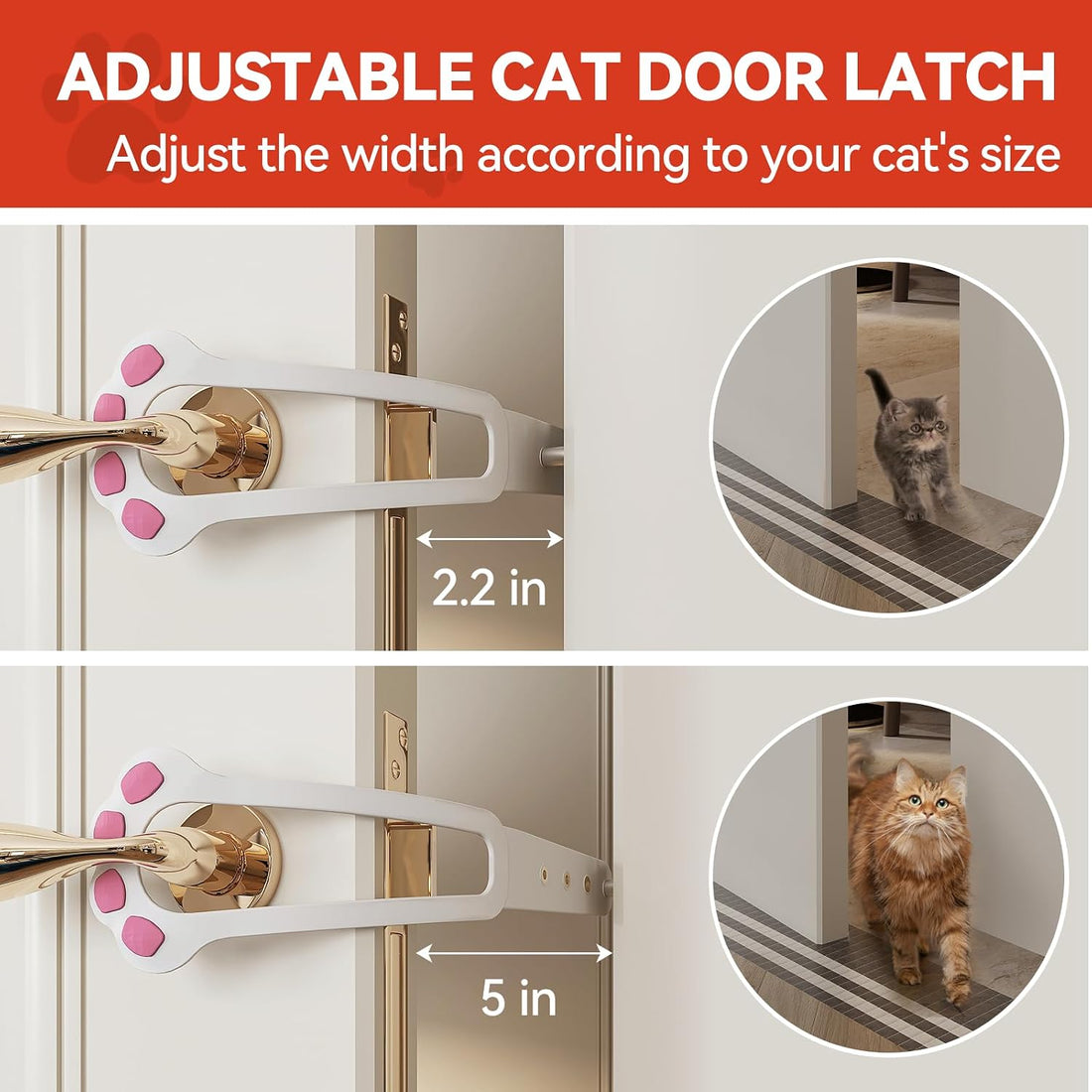TGIOW Cat Door Latch, 2 Pcs Cat Door Stopper Pet Door Latch to Keep