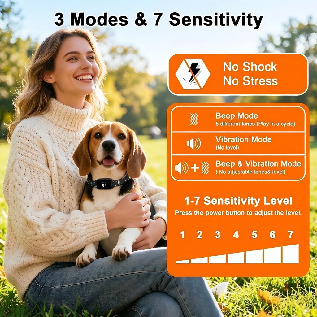Bark Collar, 2Pack Dog Bark Collar