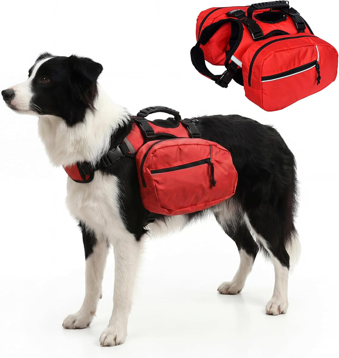 2-in-1 Detachable Dog Backpack Harness for Day Hiking (Medium)