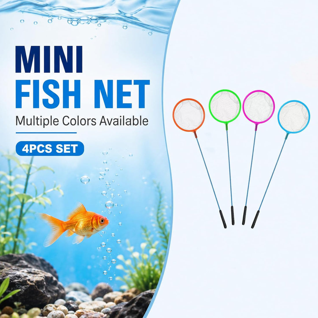 4PCS Aquarium Fish Nets, Plastic Artemia Sieves, 12.6Inch