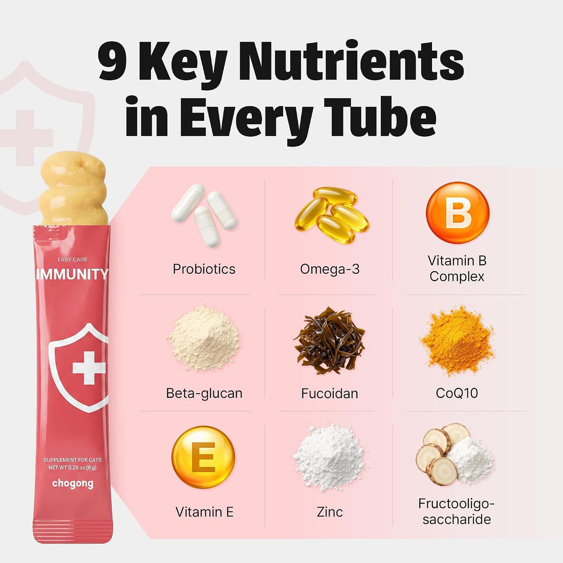 Cat Immune Support, Lickable Multivitamin, Daily Supplement, 30 Tubes