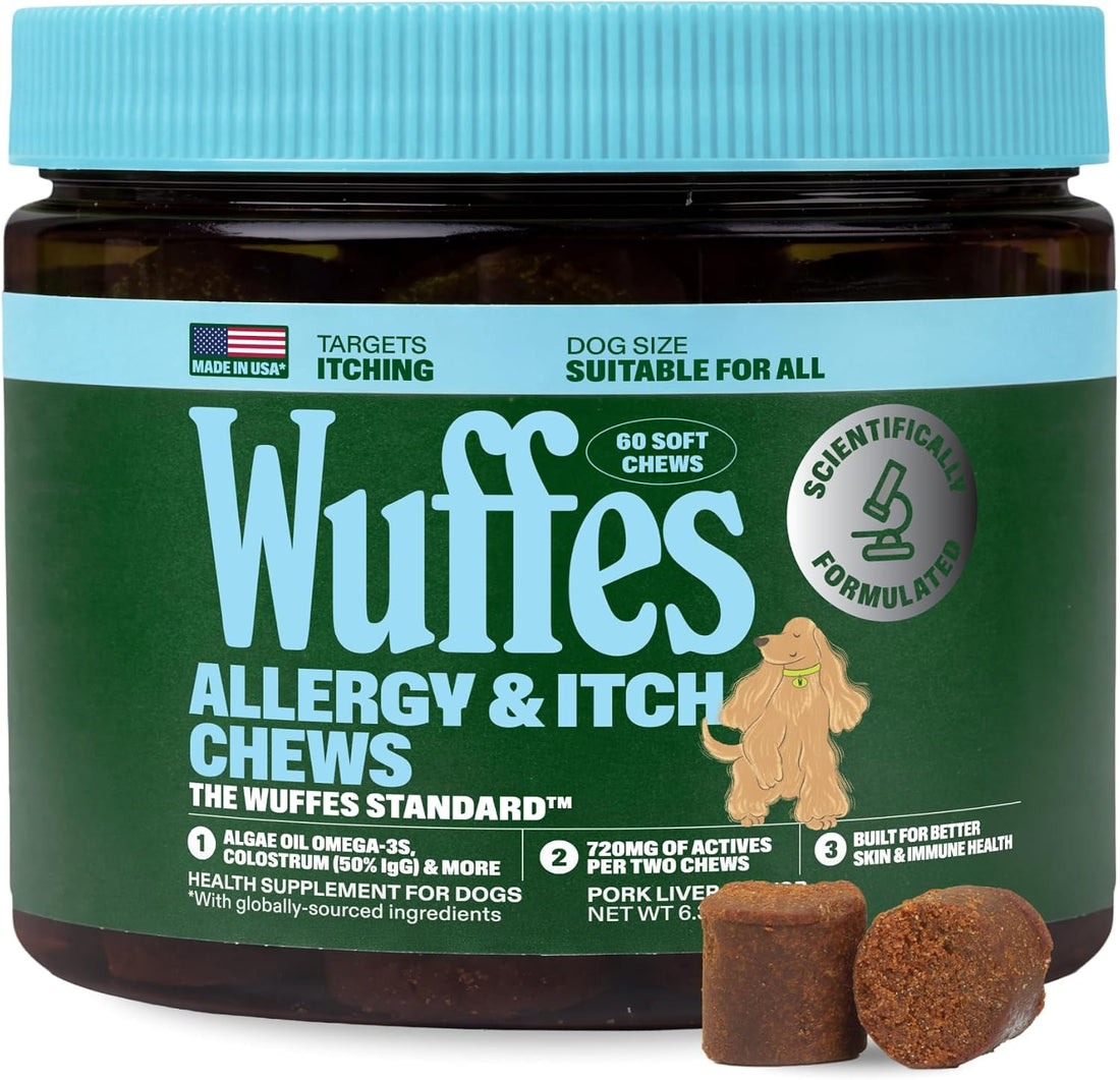 Wuffes Dog Allergy Chews, Anti-Itch Support for Itchy Skin & Paw