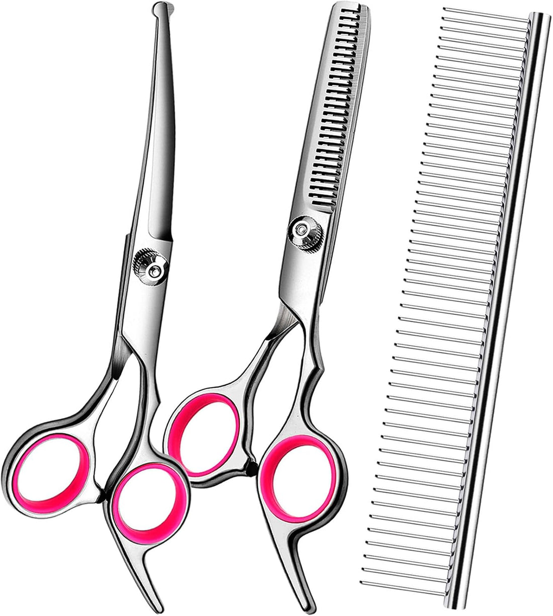 FAIGEO Dog Grooming Scissors with Safety Round Tips Stainless Steel