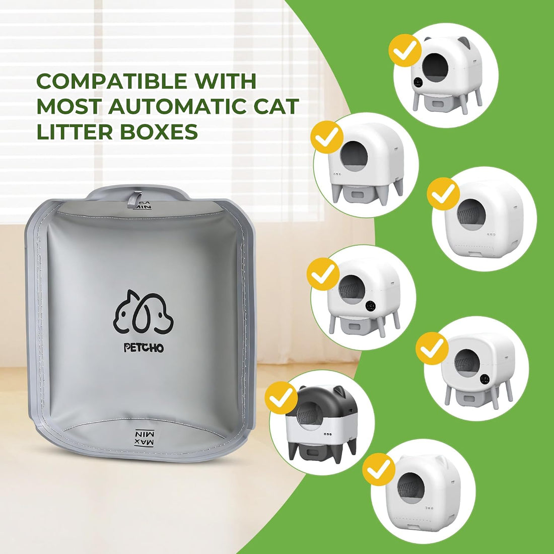 2-Pack Self Cleaning Litter Box Waterproof Pad Replacement Parts