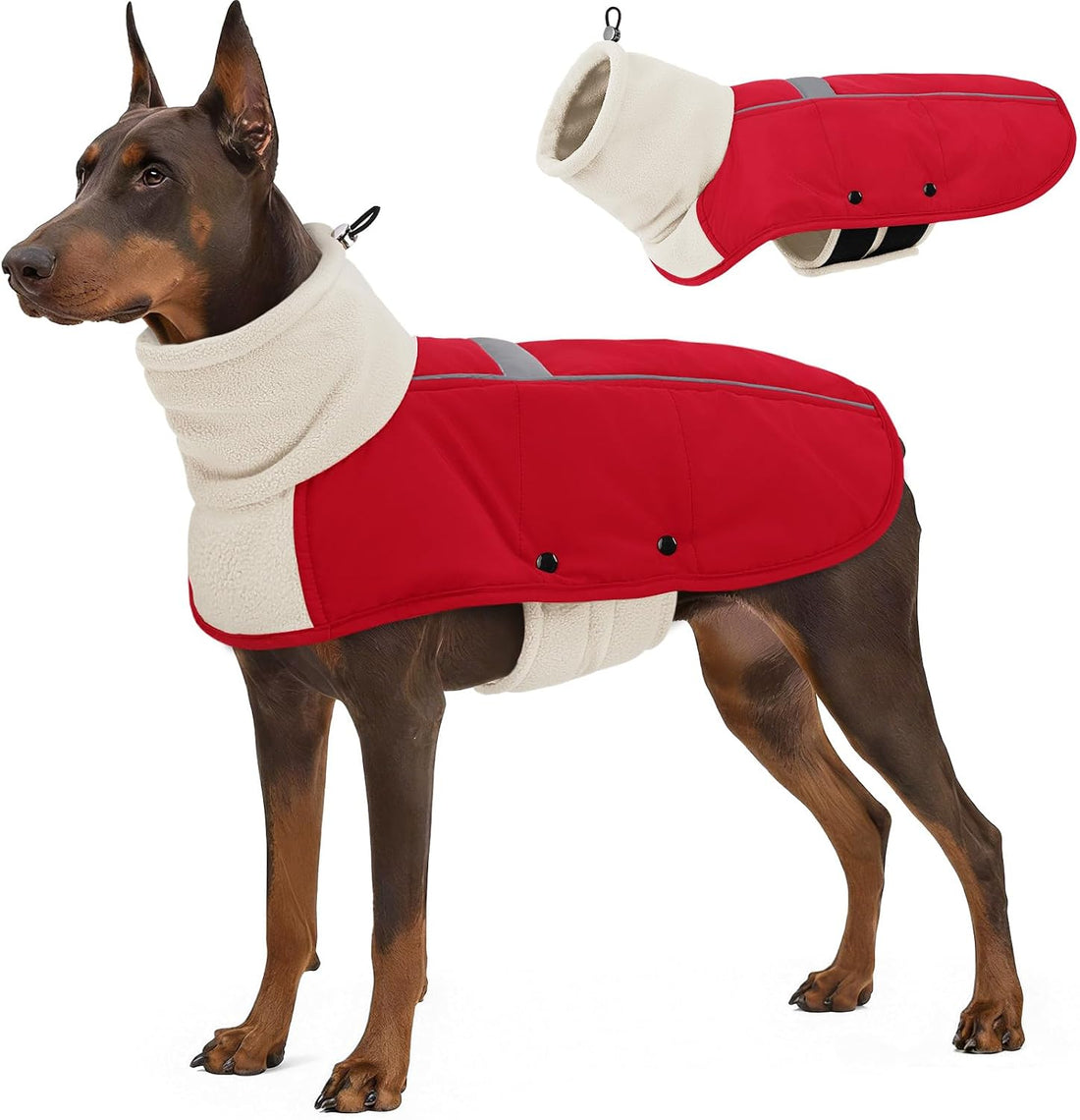 ASENKU Dog Coat Turtleneck Dog Winter Jacket for Small Medium Large