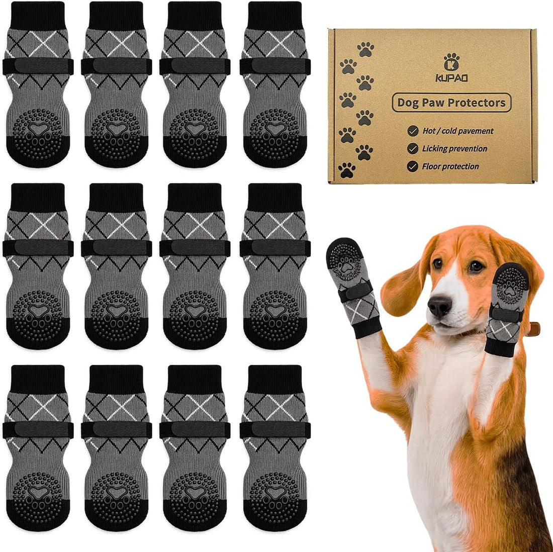 Dog Socks 12 Pack to Prevent Licking Paws