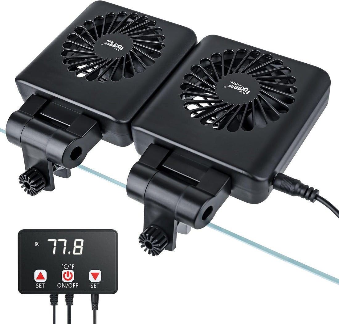 hygger Aquarium Cooling Fan with Smart Temp Control for 30-60 Gal