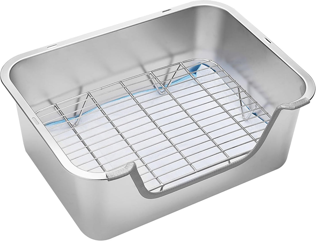 Stainless Steel Rabbit Sifting Litter Box