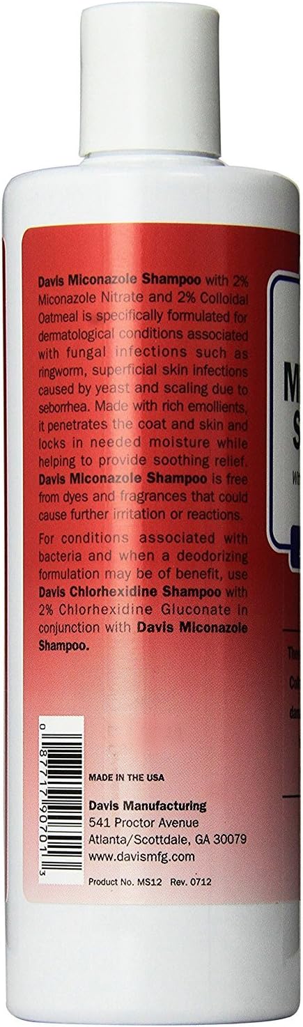 Davis Miconazole Pet Shampoo, 12 Oz