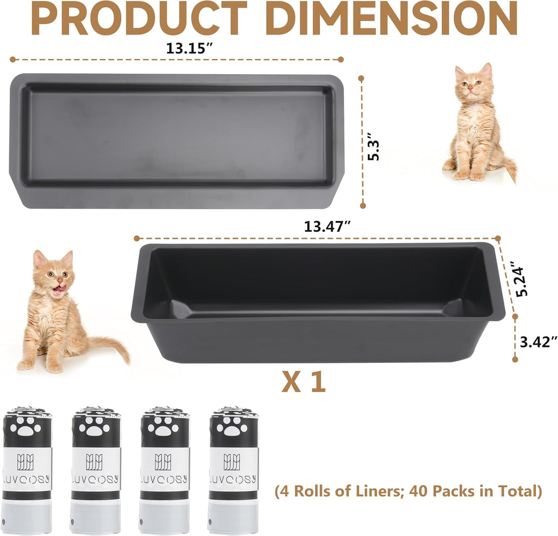 40 Litter Box Liners with a Permanent Waste Receptacle Compatible