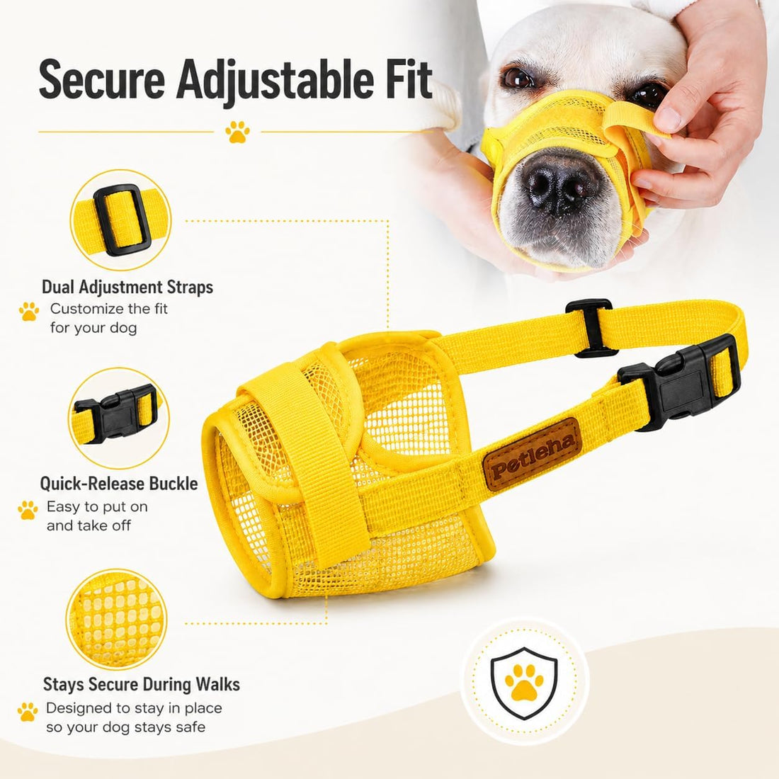 Dog Muzzle, Breathable Mesh for Grooming & Nail Care