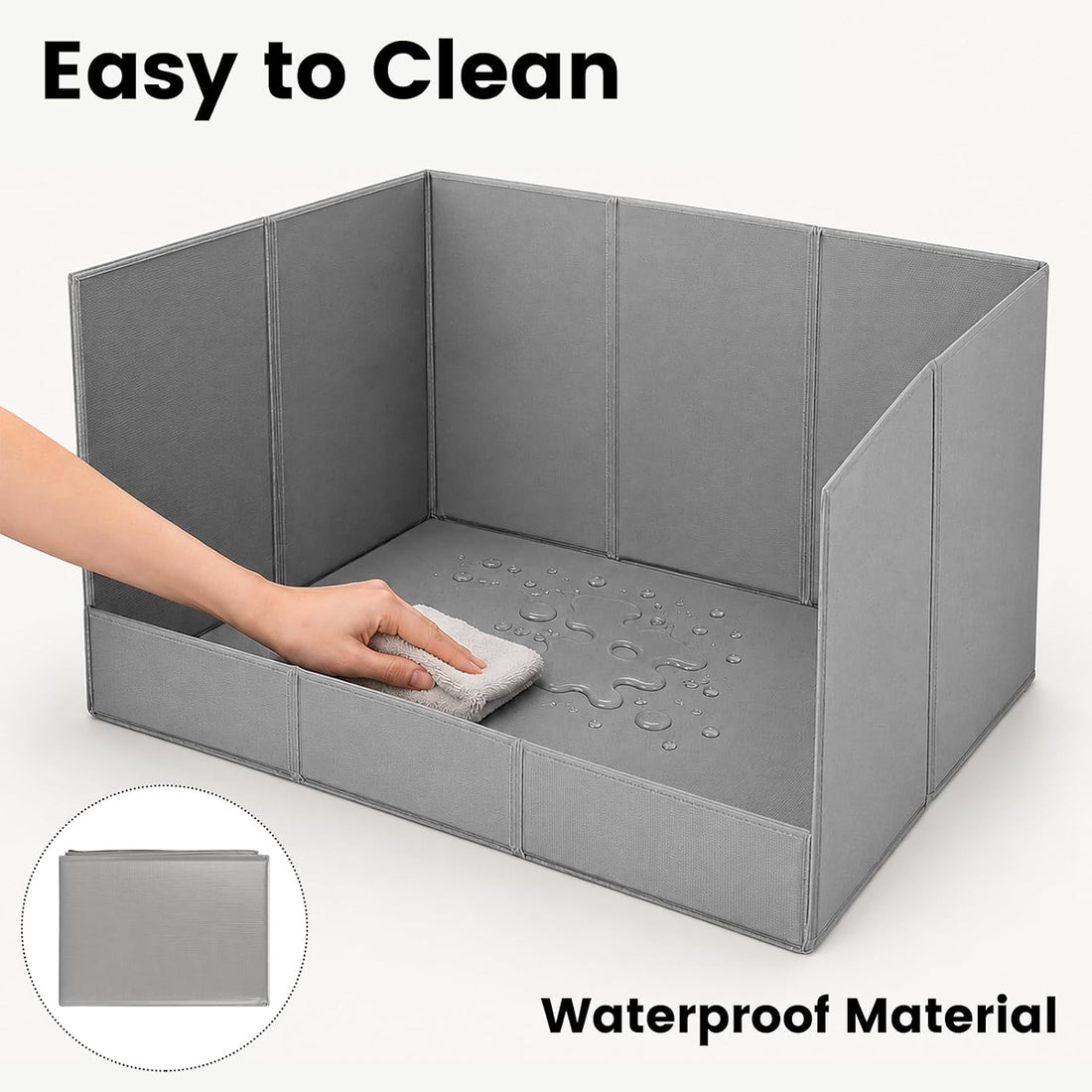 YAYODS Dog Litter Box Indoor with Wall