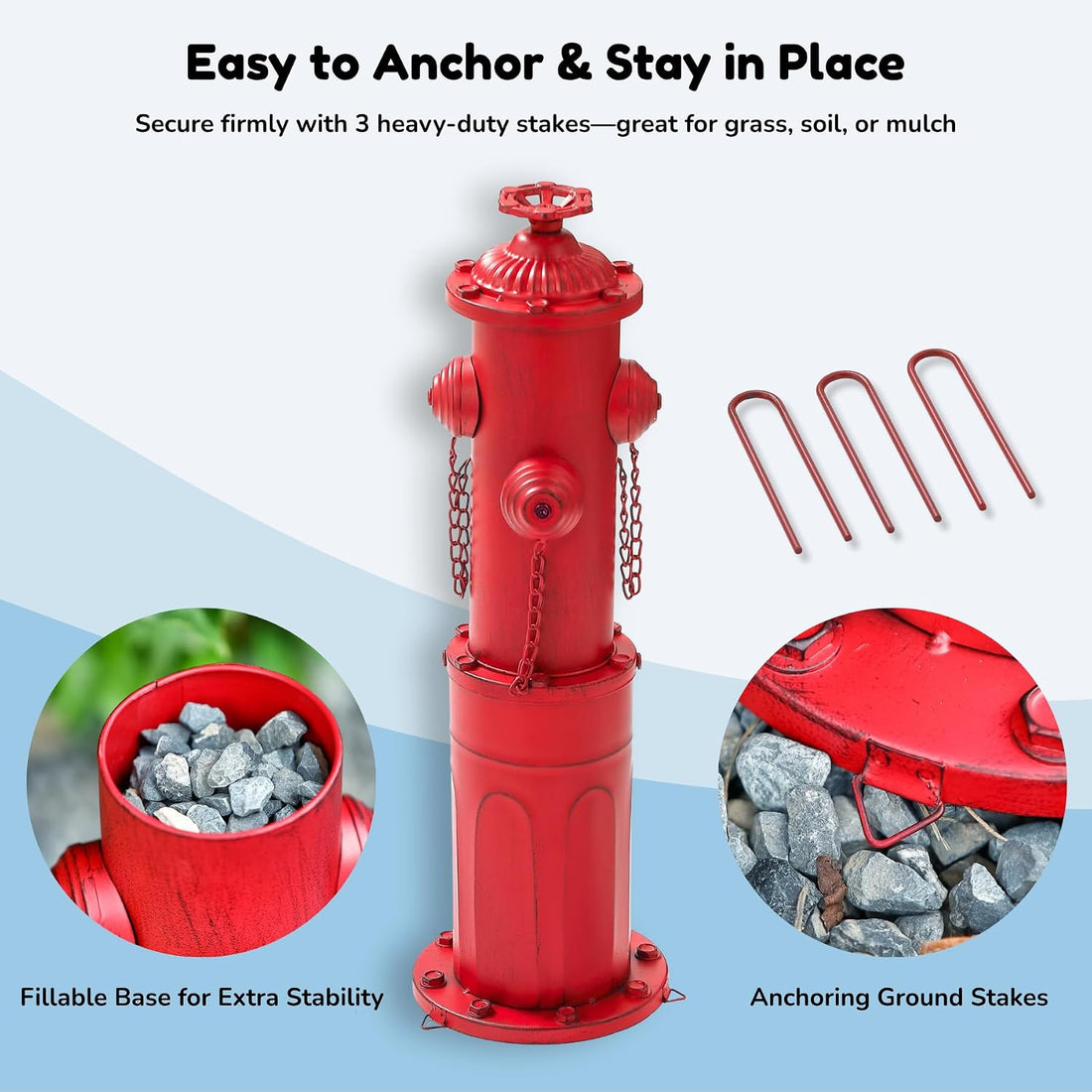 Fire Hydrant for Dogs to Pee On 22.5" Dog Fire Hydrant Pee Post