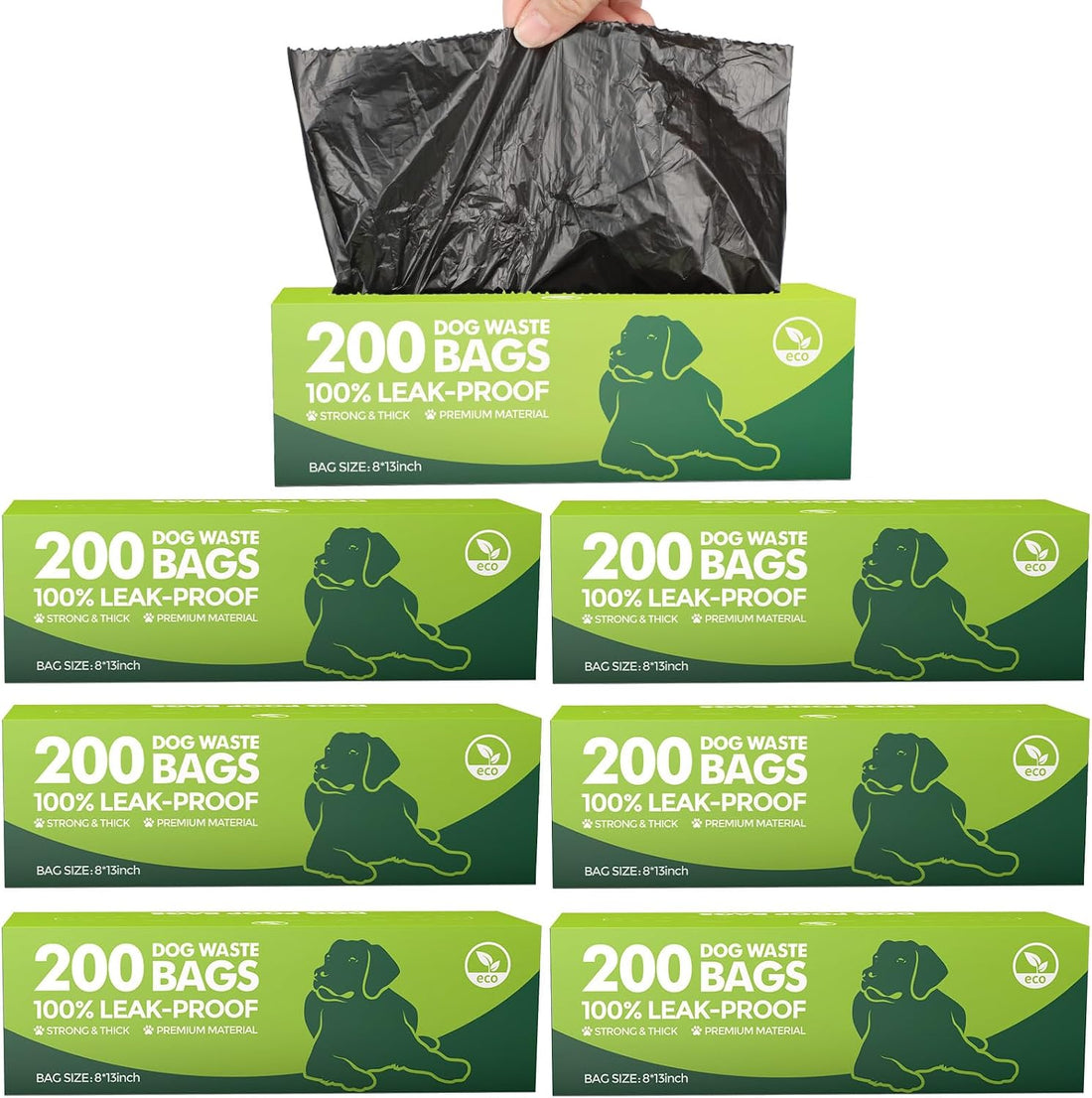 Sherr Dog Poop Bags, 10 Rolls of 200, 2000 Counts