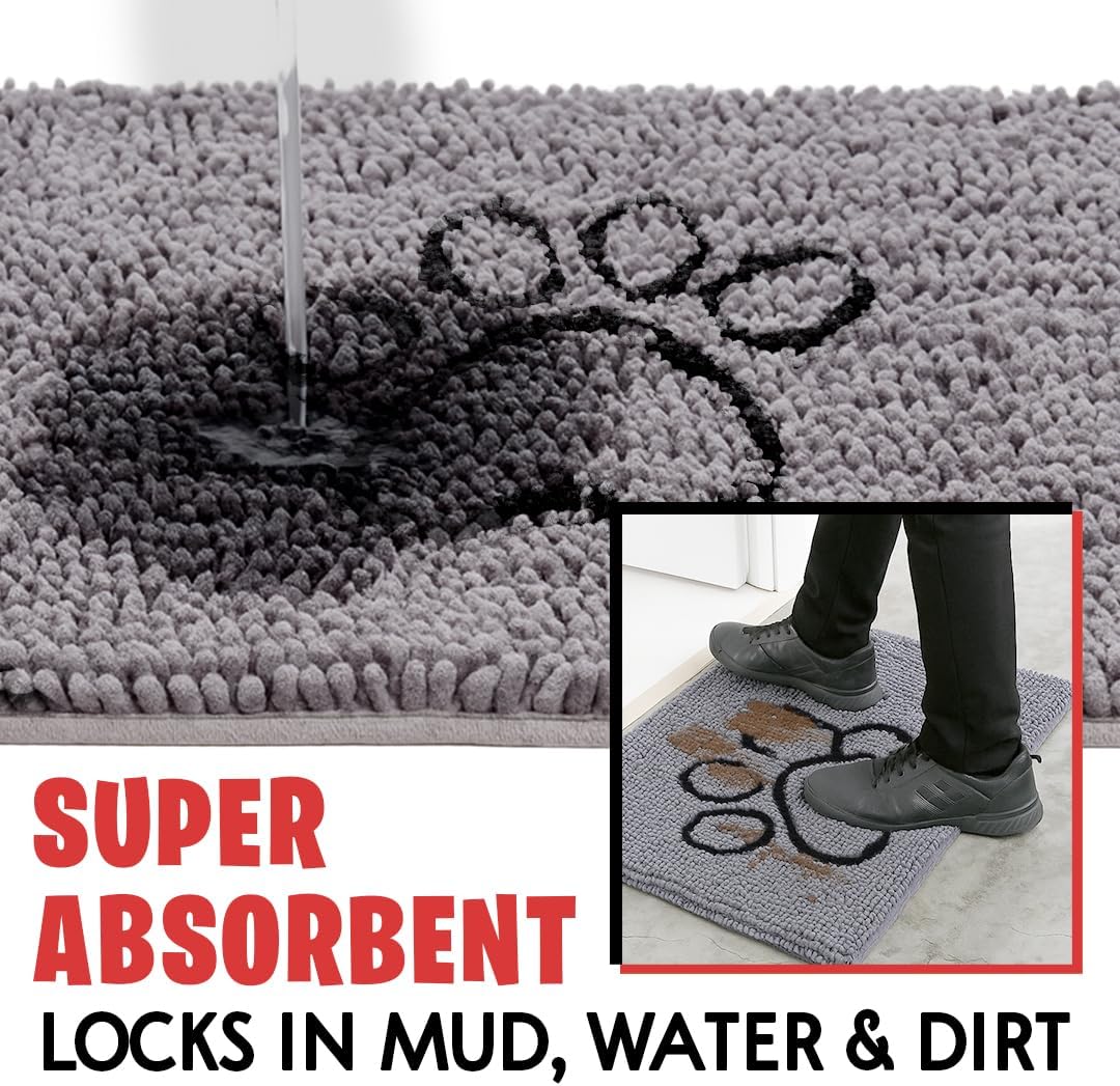MUDGUARD MAT® Dog Door Mat with Paw Design for Muddy Paws