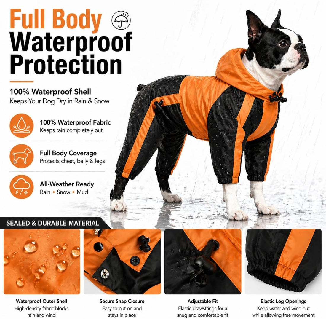 Lovelonglong Dog Hooded Raincoat